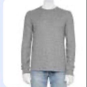 Sonoma Light Gray Waffle Knit Tee NWT